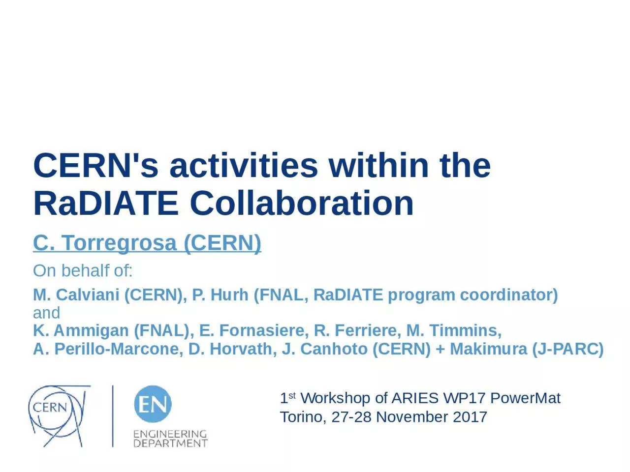 PPT-CERN's activities within the