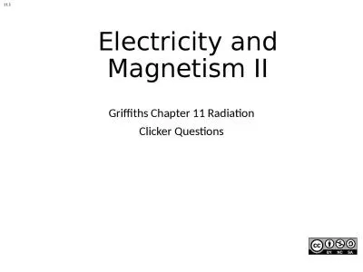 Electricity and Magnetism II