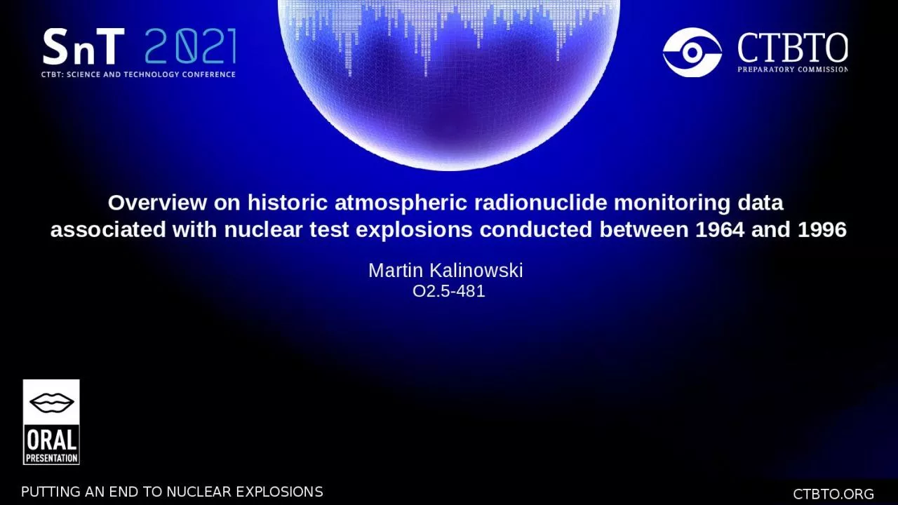 PPT-Overview on historic atmospheric radionuclide monitoring data