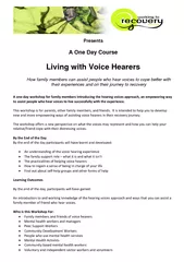 Living with Voice Hearers