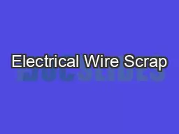 Electrical Wire Scrap