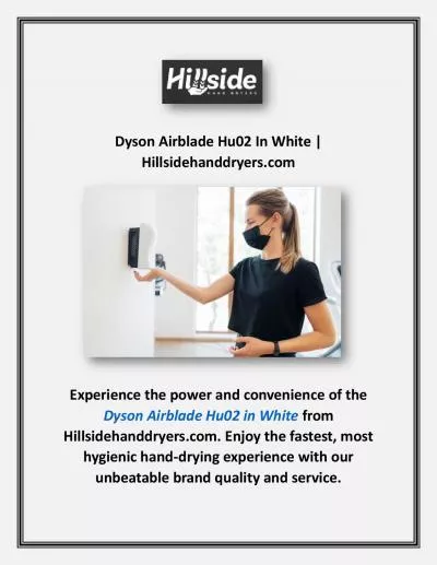 Dyson Airblade Hu02 In White | Hillsidehanddryers.com