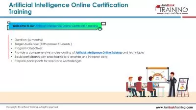 Artificial Intelligence Online Certification  Training