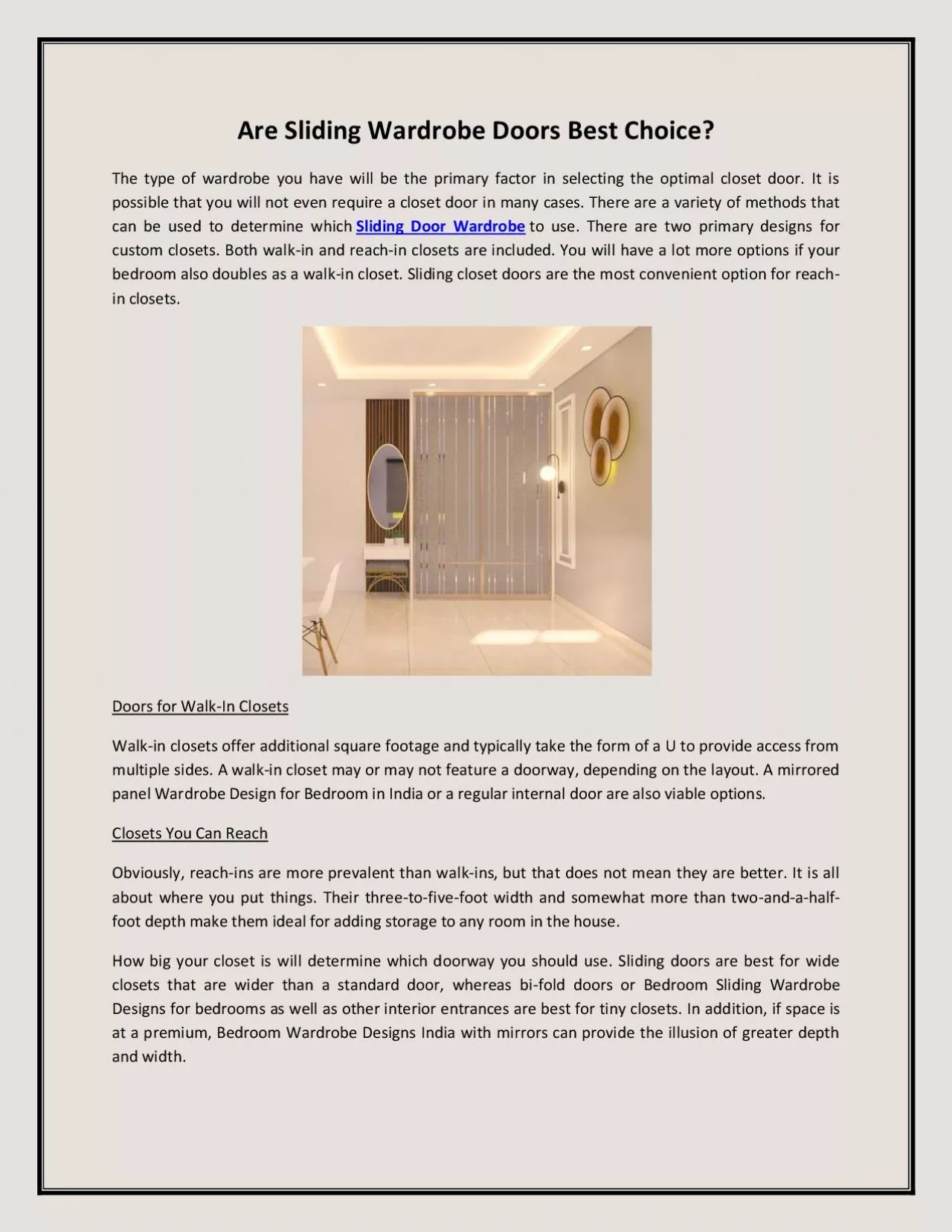 PDF-Are Sliding Wardrobe Doors Best Choice?