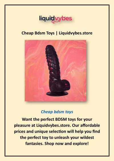 Cheap Bdsm Toys | Liquidvybes.store