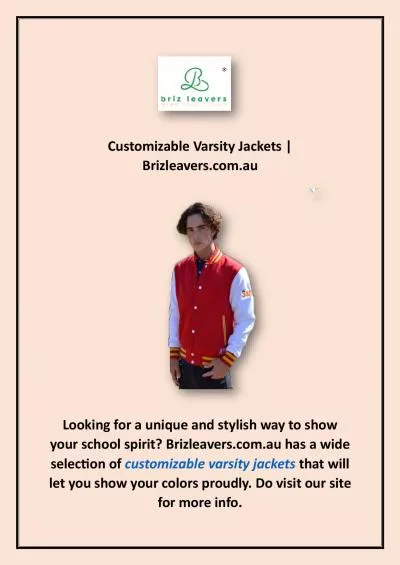 Customizable Varsity Jackets | Brizleavers.com.au