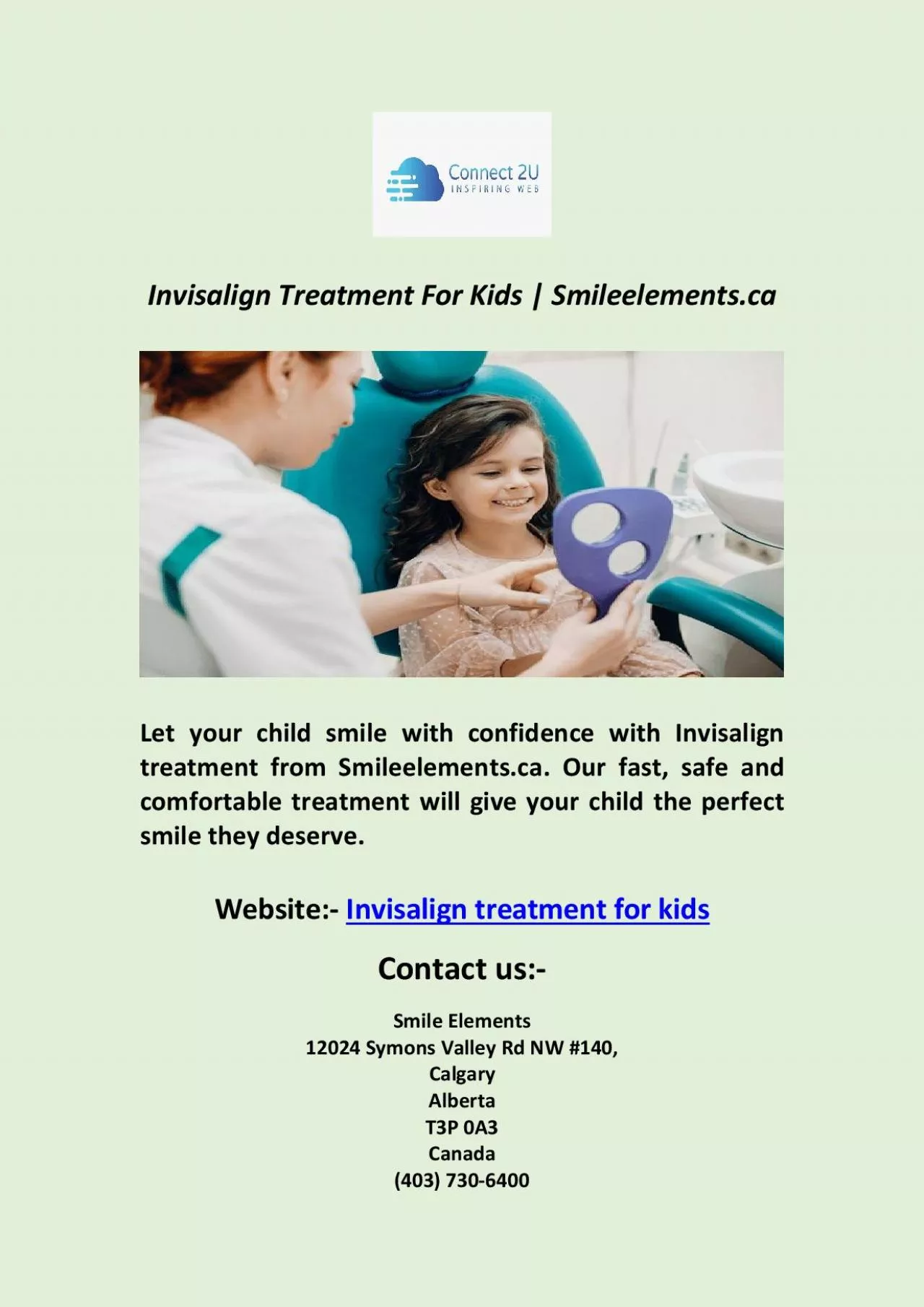 PDF-Invisalign Treatment For Kids | Smileelements.ca