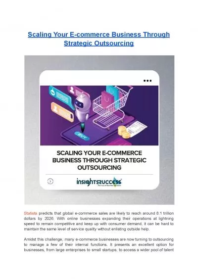 Scaling Your E-commerce Business Through Strategic Outsourcing