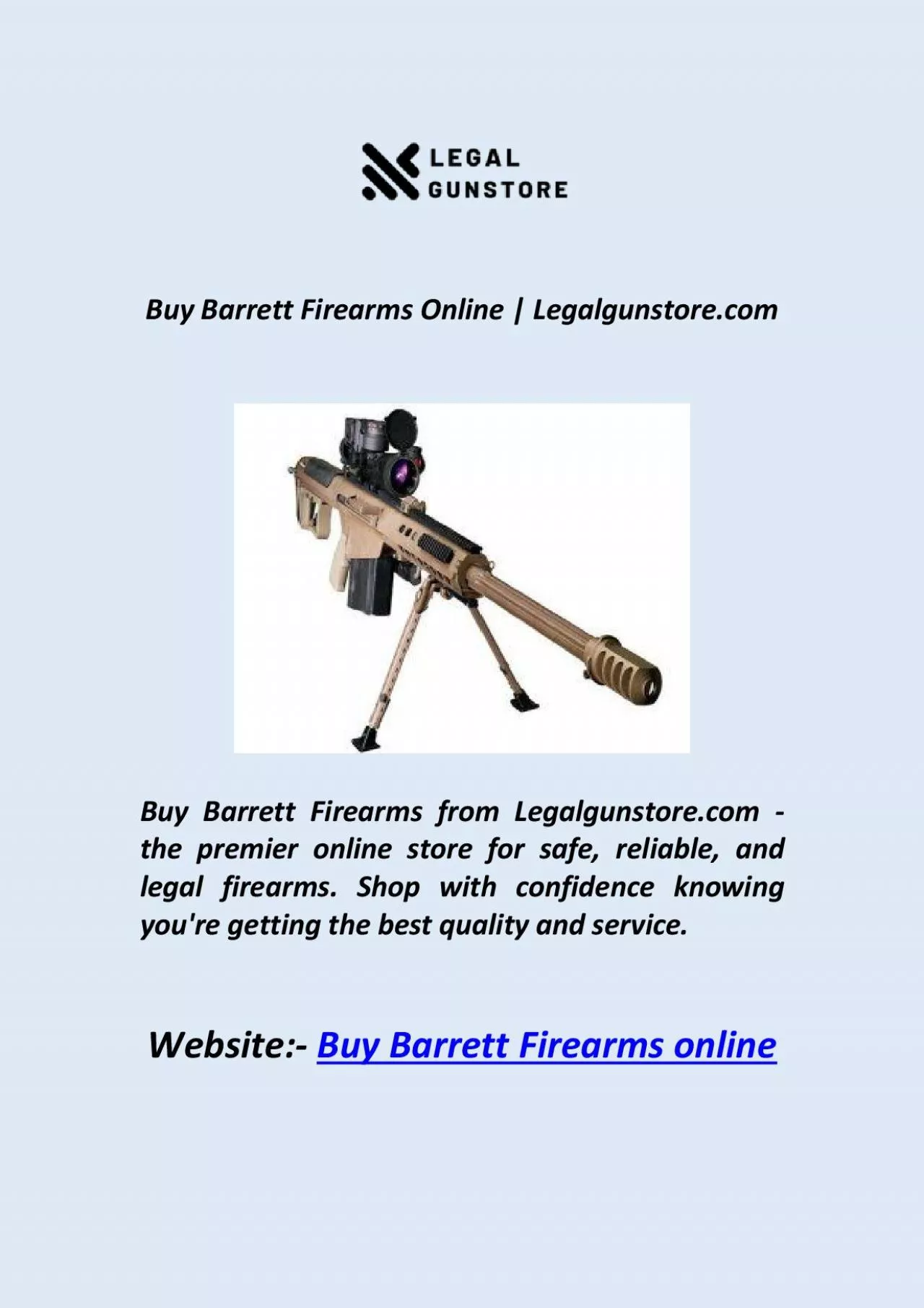 PDF-Buy Barrett Firearms Online | Legalgunstore.com