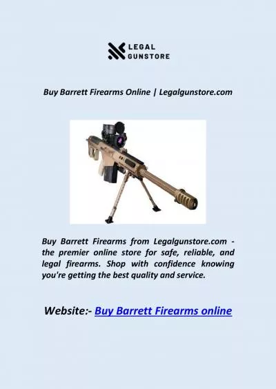 Buy Barrett Firearms Online | Legalgunstore.com