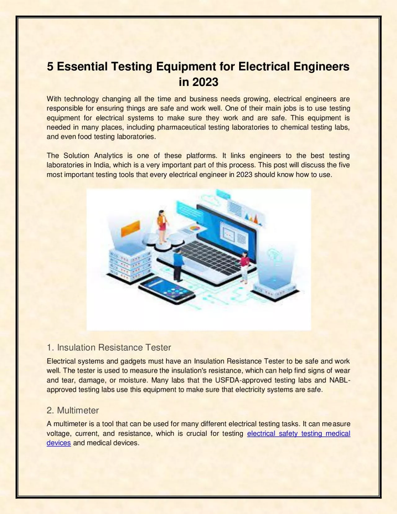 PDF-5 Essential Testing Equipment for Electrical Engineers in 2023