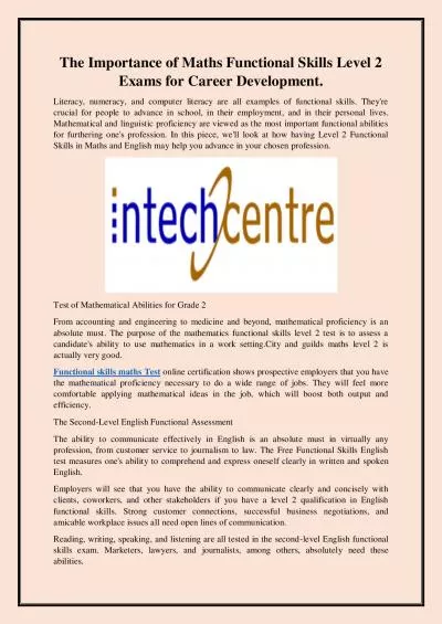 The Importance of Maths Functional Skills Level 2 Exams for Career Development.