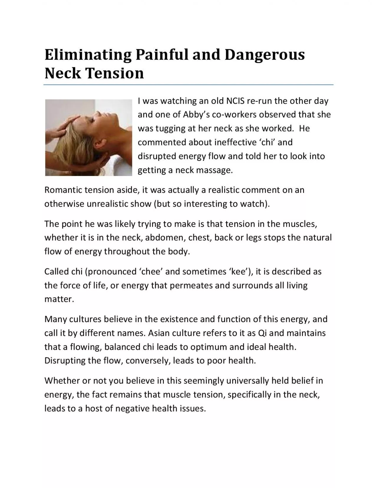 PDF-Eliminating Painful and Dangerous Neck Tension