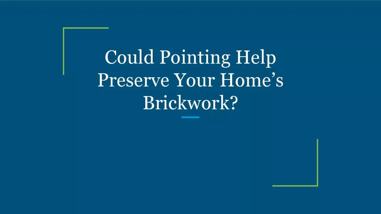 PDF-Could Pointing Help Preserve Your Home’s Brickwork?