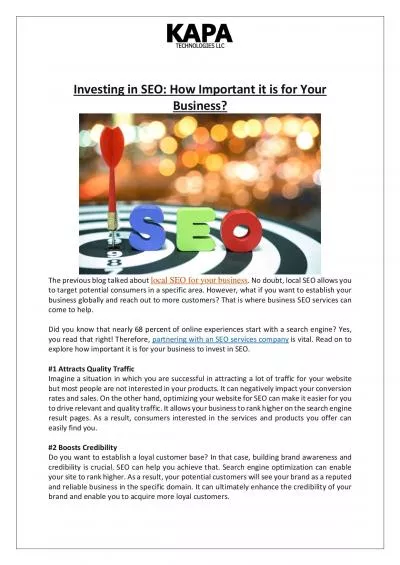 SEO Services for Your Business | Why You Need to Invest Now