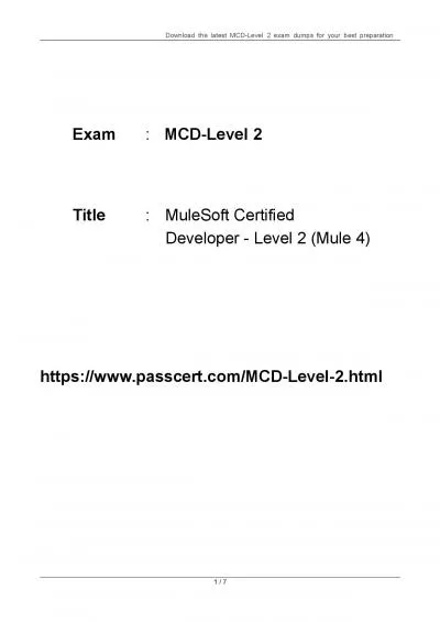 MuleSoft MCD-Level 2 Exam Dumps