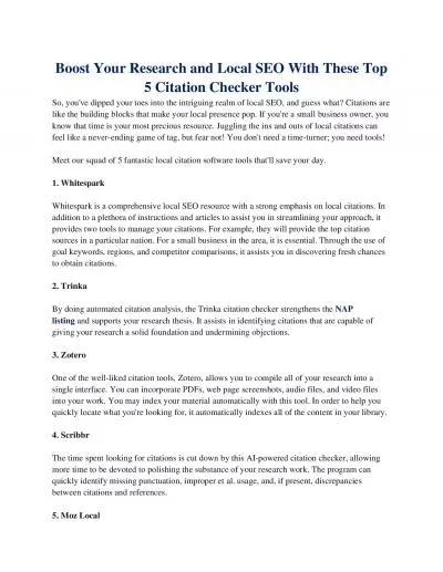 Boost Your Research and Local SEO With These Top 5 Citation Checker Tools