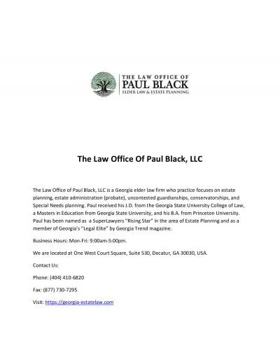 The Law Office Of Paul Black, LLC