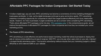 Affordable PPC Packages for Indian Companies: Get Started Today!