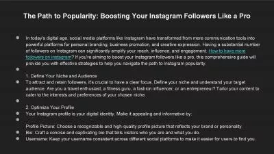 The Path to Popularity: Boosting Your Instagram Followers Like a Pro