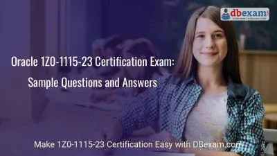 Oracle 1Z0-1115-23 Certification Exam: Sample Questions and Answers
