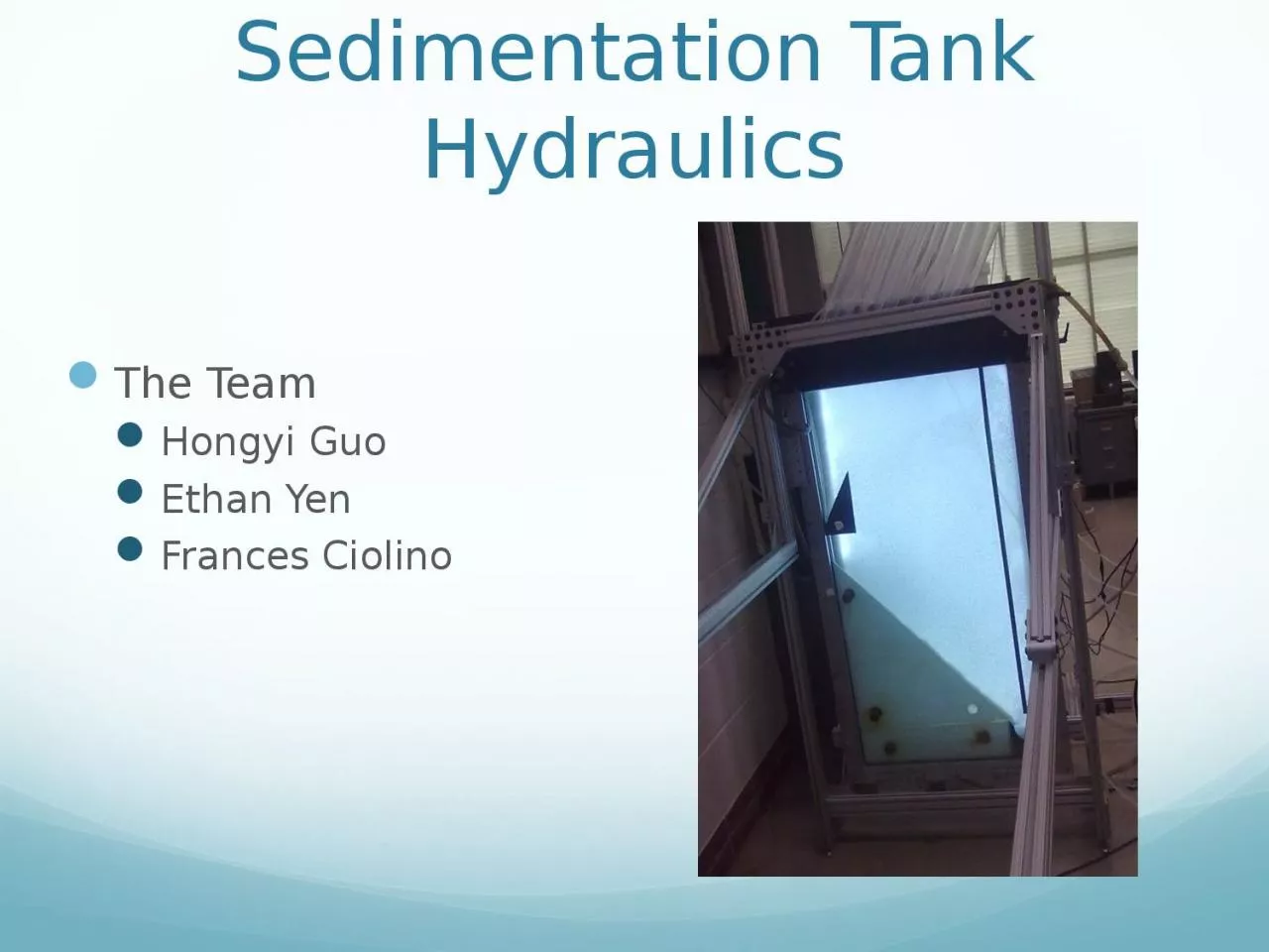 Sedimentation Tank Hydraulics