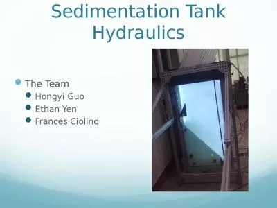 Sedimentation Tank Hydraulics