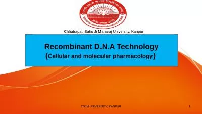 Recombinant D.N.A Technology