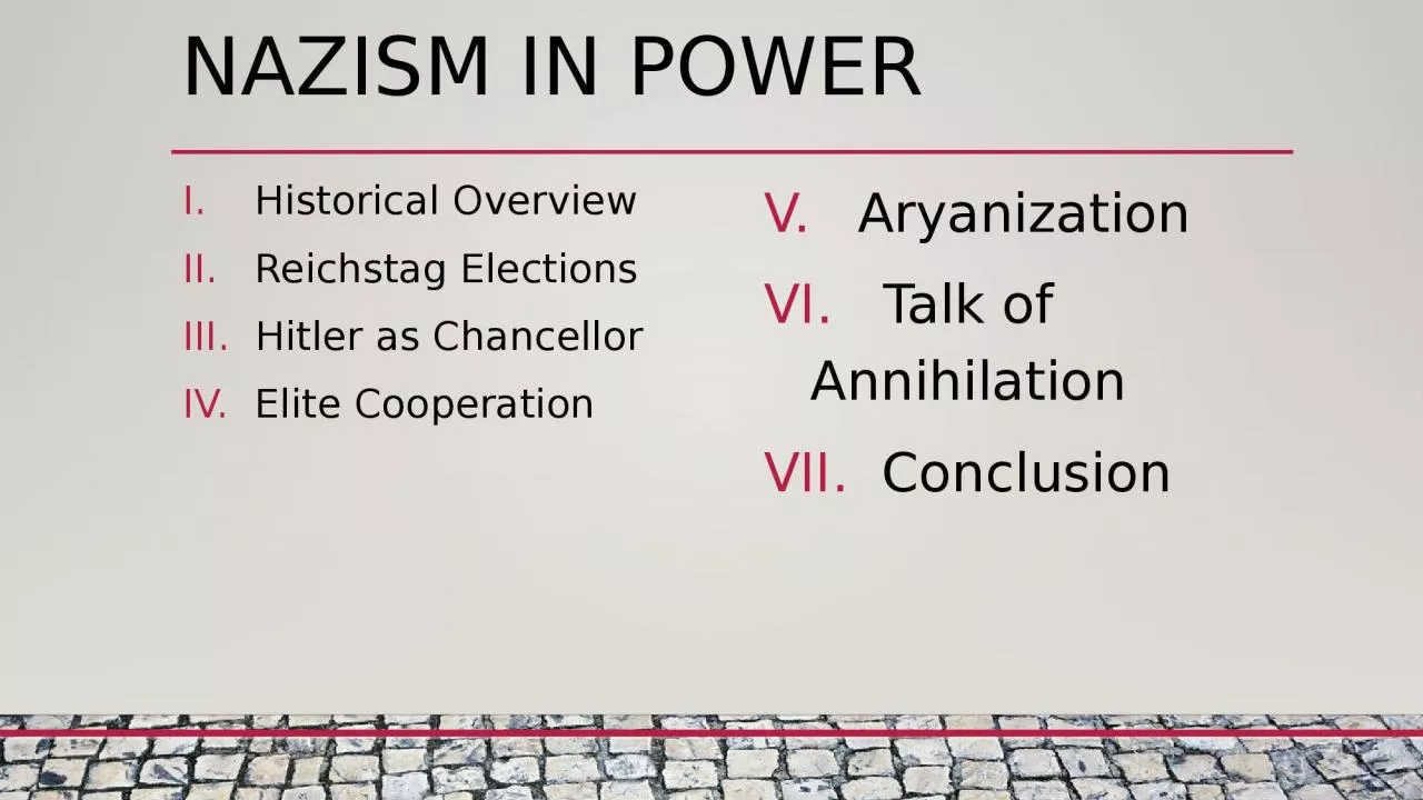 PPT-Nazism in Power Historical Overview