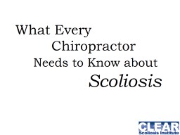 What Every 		Chiropractor