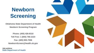 Newborn Screening Oklahoma State Department of Health