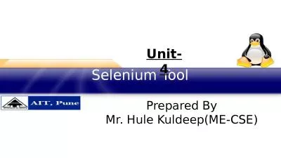 Selenium Tool Prepared By