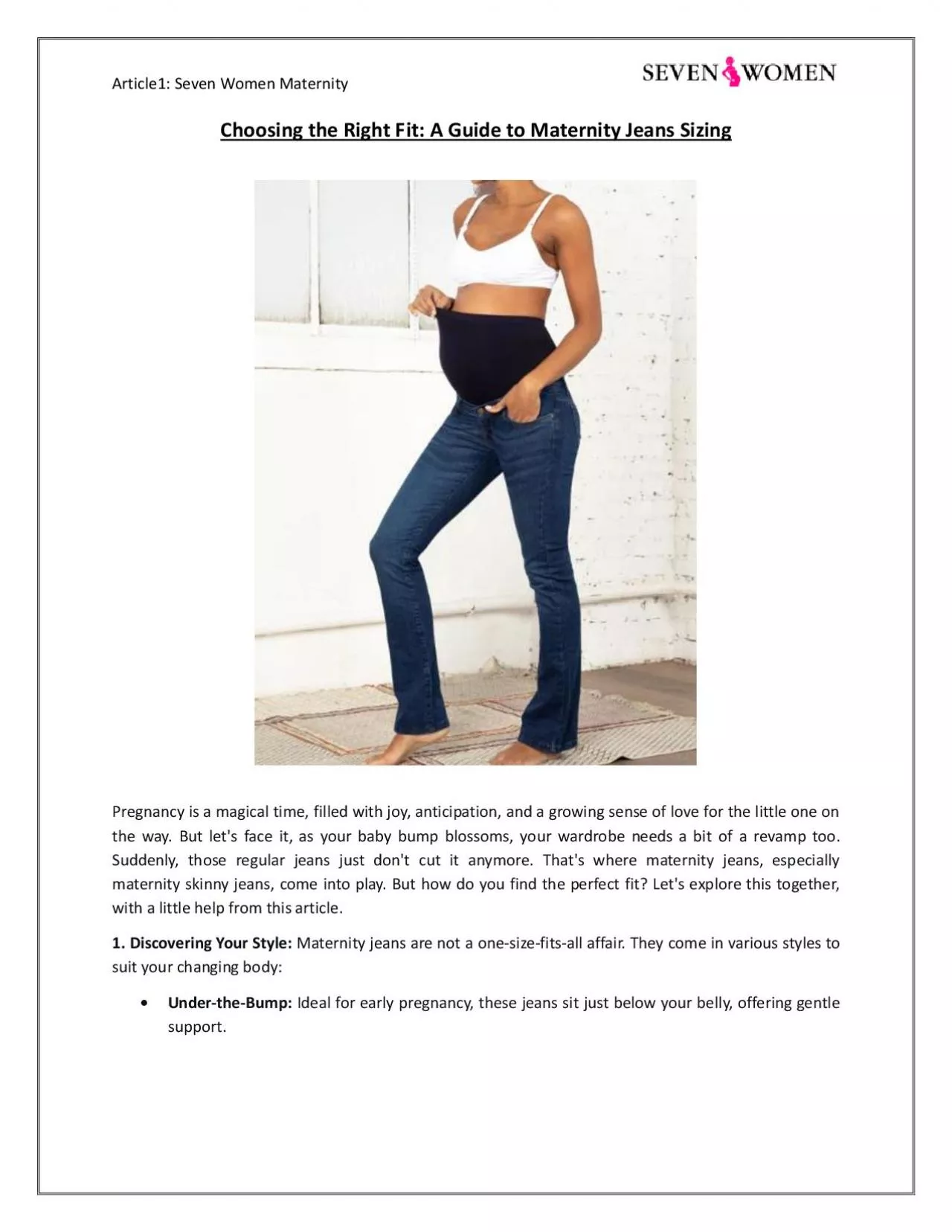 PDF-Choosing the Right Fit: A Guide to Maternity Jeans Sizing