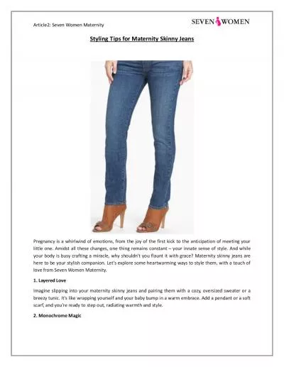 Styling Tips for Maternity Skinny Jeans