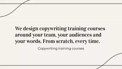 Tailored Copywriting Training courses  by Blackad: Your Words, Perfected