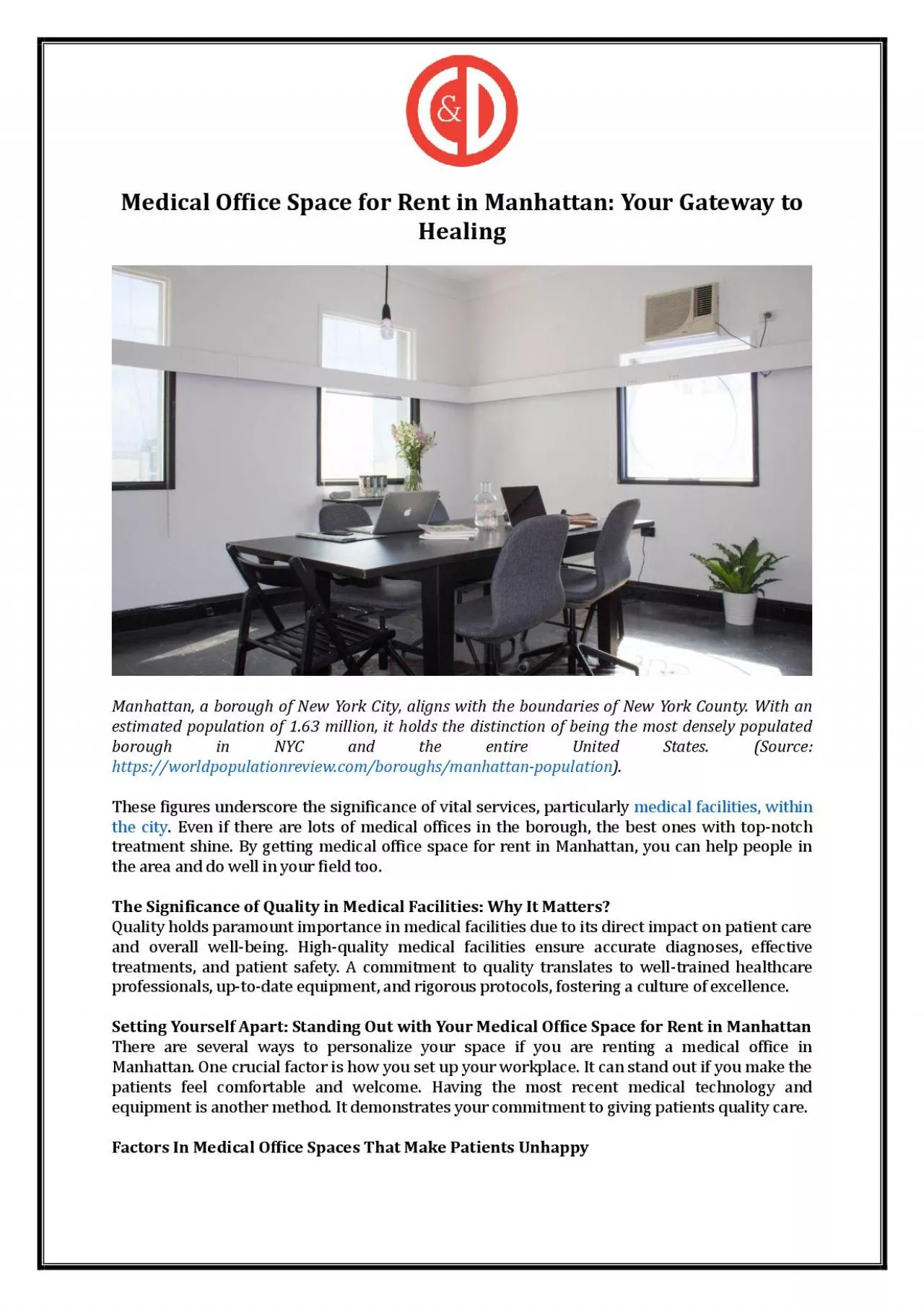 Corbett & Dullea Real Estate - Medical Office Space for Rent in Manhattan: Your Gateway
