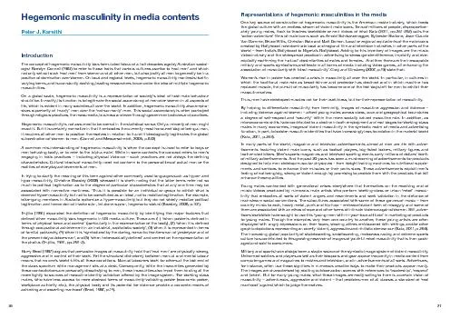 Hegemonic masculinity in media contentsPeter J. KareithiIntroductionTh