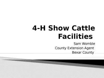 4-H Show Cattle Facilities