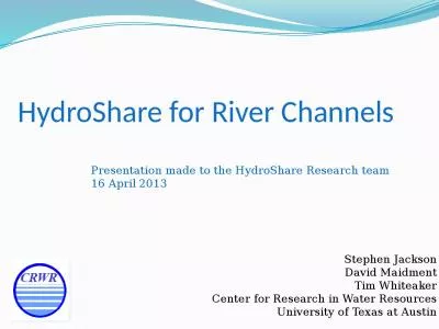 HydroShare  for River Channels