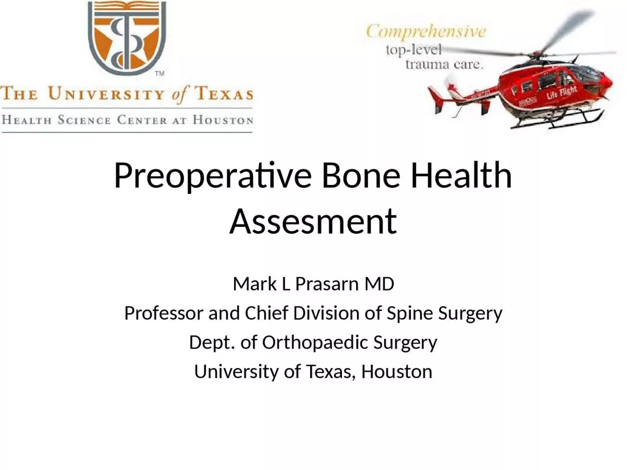 PPT-Preoperative Bone Health