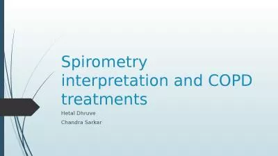 Spirometry interpretation and COPD treatments