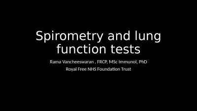 Spirometry and lung function tests