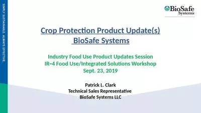 Crop Protection Product Update(s)