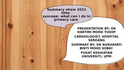 Summary nham 2022 title: