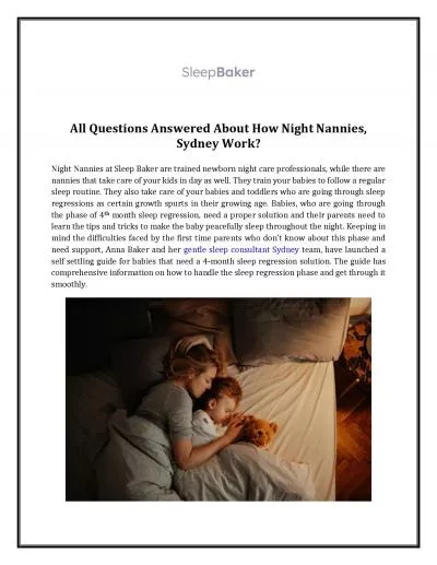 All Questions Answered About How Night Nannies, Sydney Work?\\