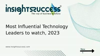 Most Influential Technology Leaders to watch, 2023