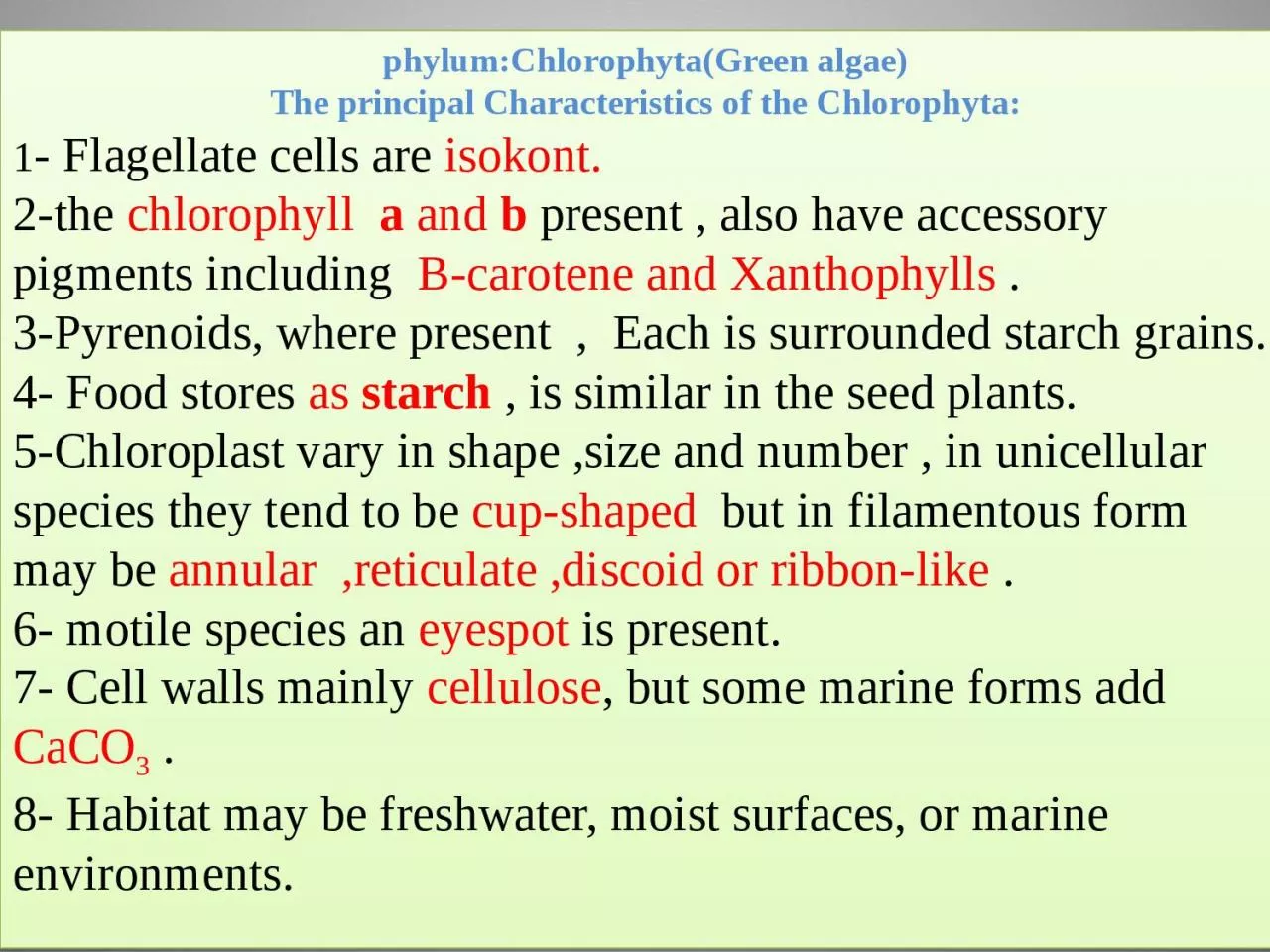 PPT-phylum:Chlorophyta (Green