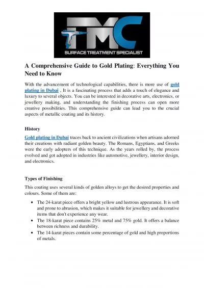 A Comprehensive Guide to Gold Plating Everything You Need to Know