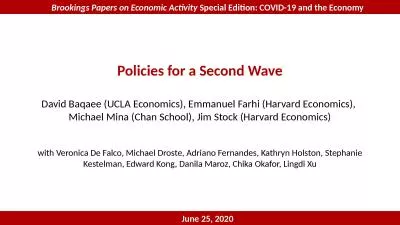 1 Policies for a Second Wave