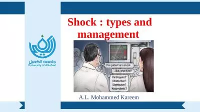 Shock : types and management